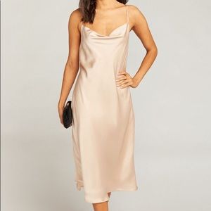 Verona cowl dress - champagne- NWT